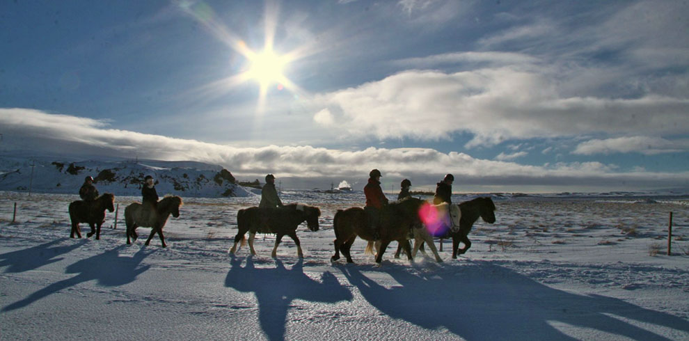 Rando Cheval Islande - Aurores Boréales en hiver